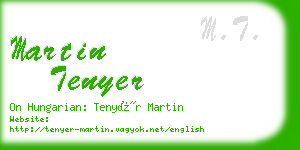 martin tenyer business card